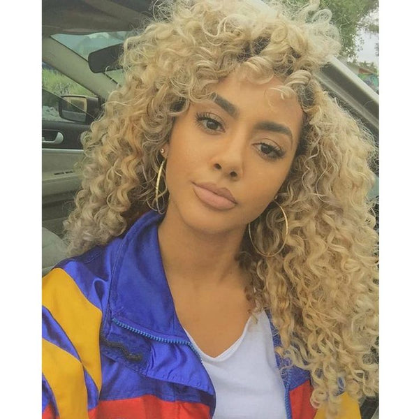 Kash Blonde Curly Wig-Lace Front